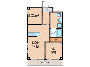 ハイツ西郊の物件間取画像